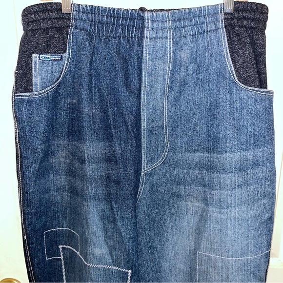 KOMAN SPORTS Men’s Denim Front & Sweatpants Back Pants. Sz XL. Waist 34. - Picture 2 of 9